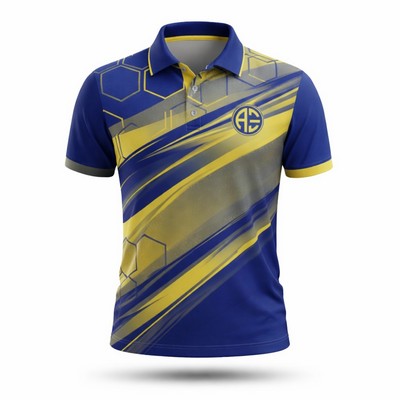 Unisex Kids Sublimated Economy Pique Polo Shirt 160GSM