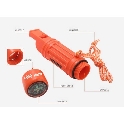 5 in1 Survival whistles compass
